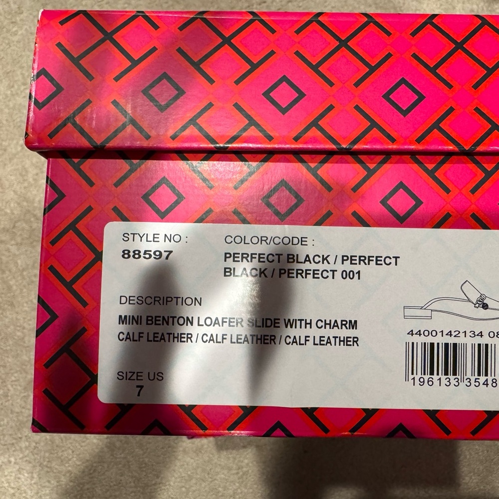 Tory Burch Black Mini Benton Loafer Slide